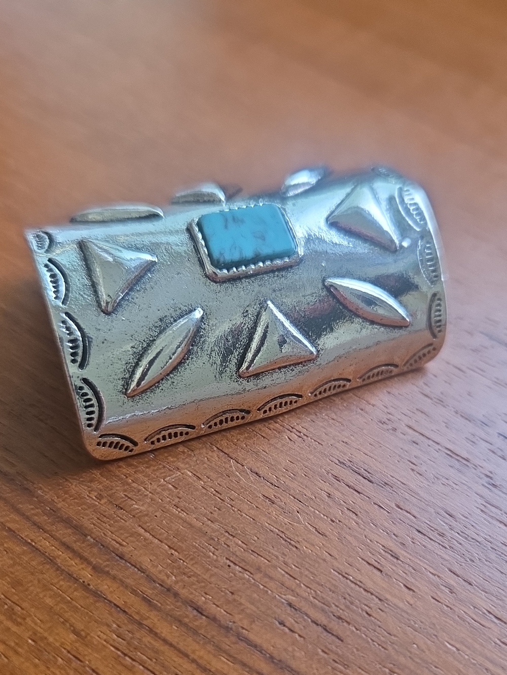 Silver Colored & Turquoise Color  Hair Cuff